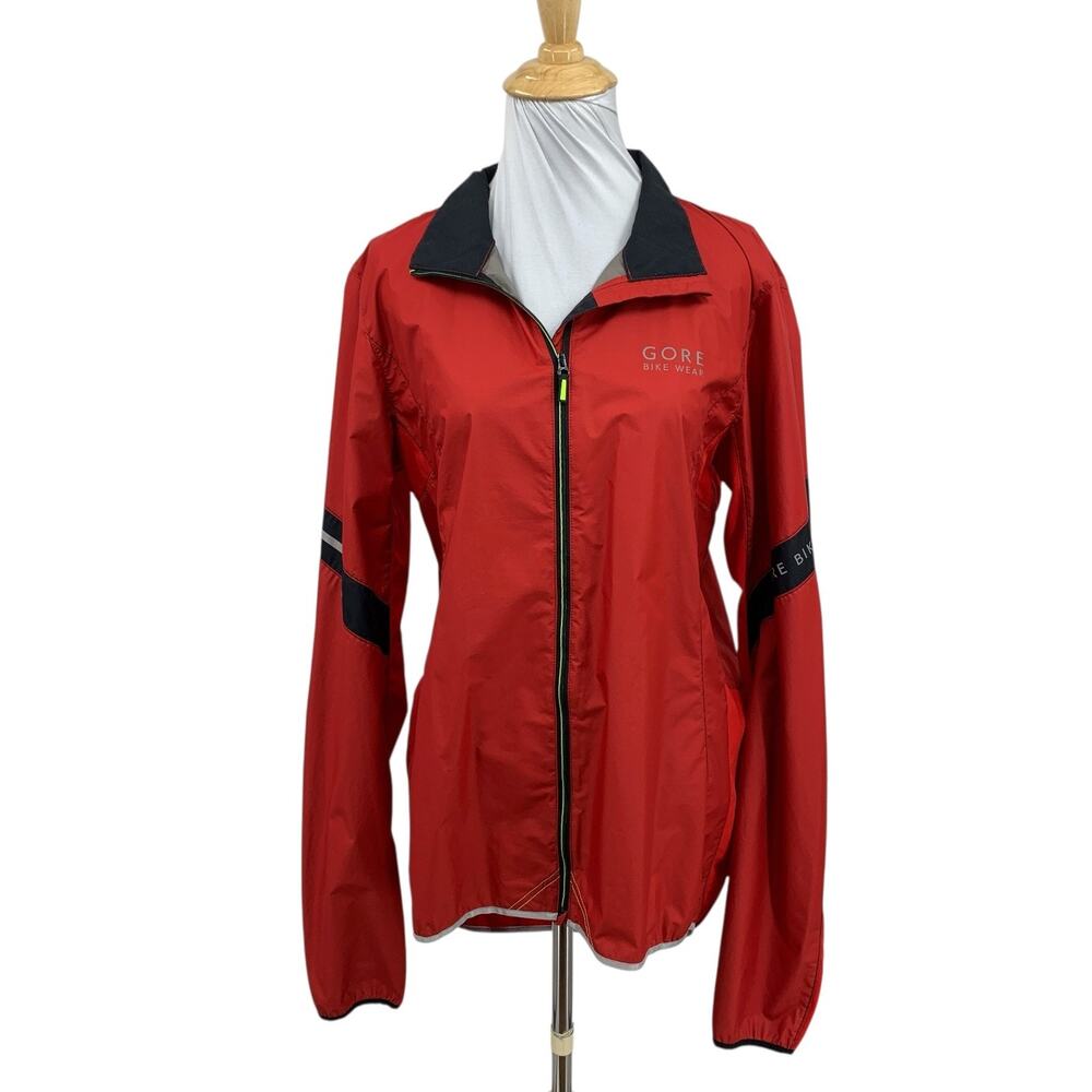 Gore Jacket Womens L Large Cardinal Black Power Windstopper Cycling Bike Wear